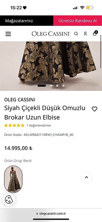 xs Beden Oleg cassini elbise