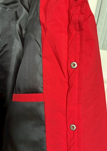 Kırmızı Düğmeli Erkek Street Wear Mont - Görsel 6