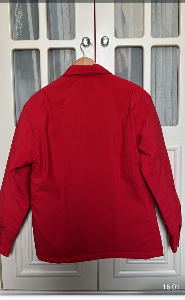 Kırmızı Düğmeli Erkek Street Wear Mont - Görsel 2