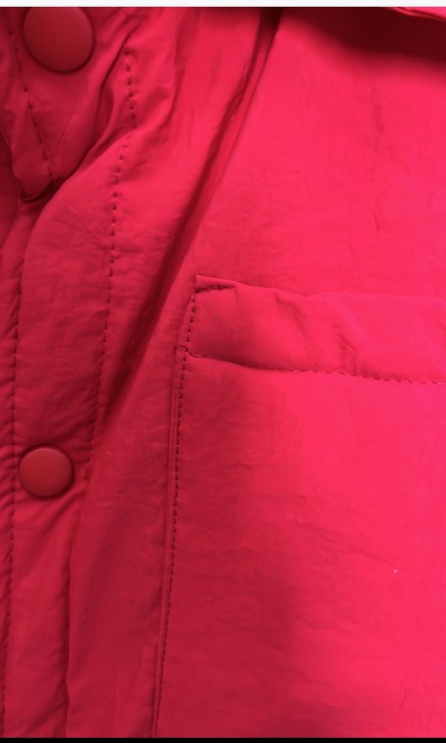 Kırmızı Düğmeli Erkek Street Wear Mont - Görsel 4