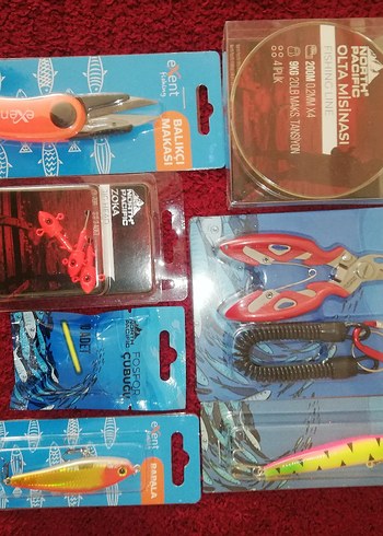 Renkli Balıkçılık Seti: Makas, Pense, Zoka ve Misina - Görsel 4