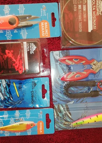 Renkli Balıkçılık Seti: Makas, Pense, Zoka ve Misina - Görsel 3