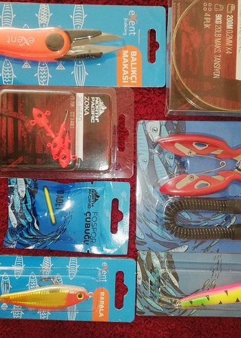 Renkli Balıkçılık Seti: Makas, Pense, Zoka ve Misina - Görsel 5