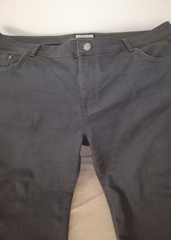 Gri Normal Boy Battal büyük beden erkek kot pantolon - Görsel 3