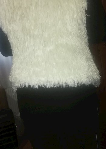 Bej Kürk Detaylı Bohem Kadın Yelek - Görsel 4