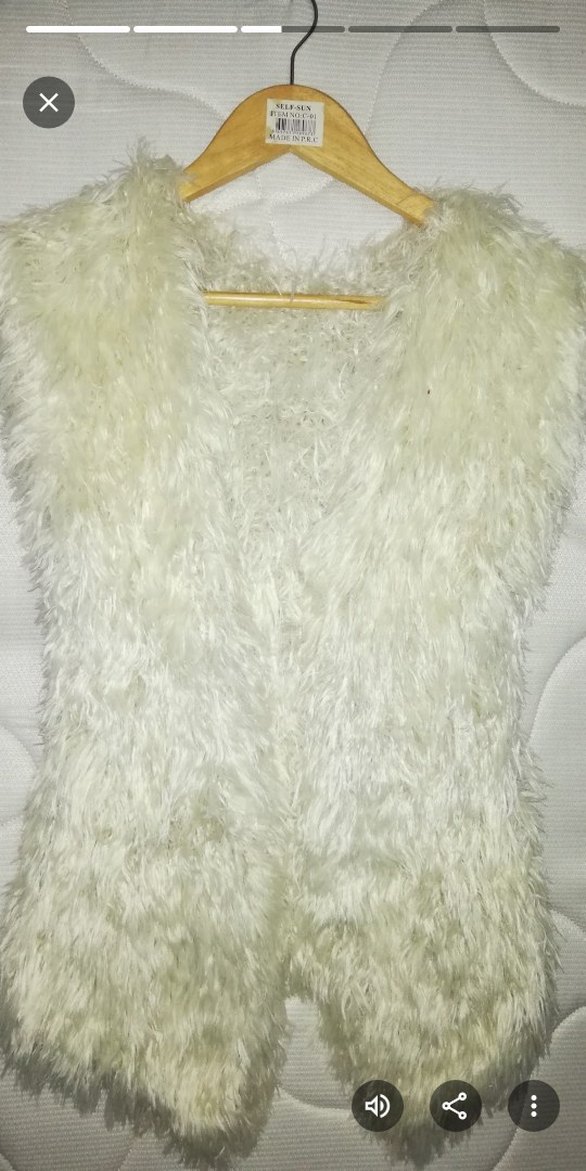 Bej Kürk Detaylı Bohem Kadın Yelek - Görsel 2