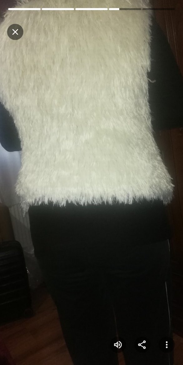 Bej Kürk Detaylı Bohem Kadın Yelek - Görsel 4