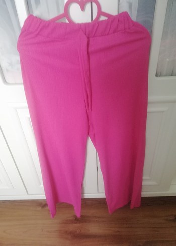 Pembe Pilili Kadın Kumaş Pantolon