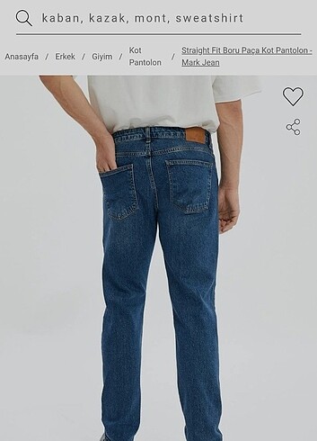 Koton Straight Fit Boru Paça Kot Pantolon
