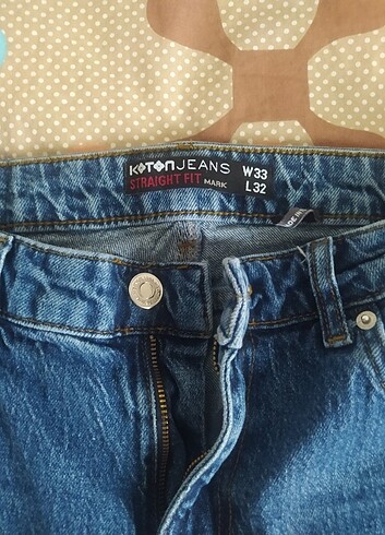 33 Beden lacivert Renk Straight Fit Boru Paça Kot Pantolon