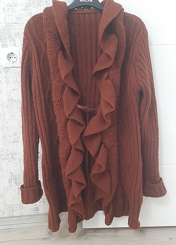 m Beden Tarçın rengi Örme model şık hırka