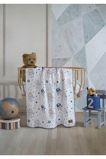 Polar Baskılı Bebek Battaniyesi 85x110 Cm