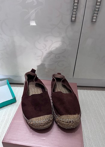 Kahverengi Süet Kadın Dolgu Topuk Espadril - Görsel 2