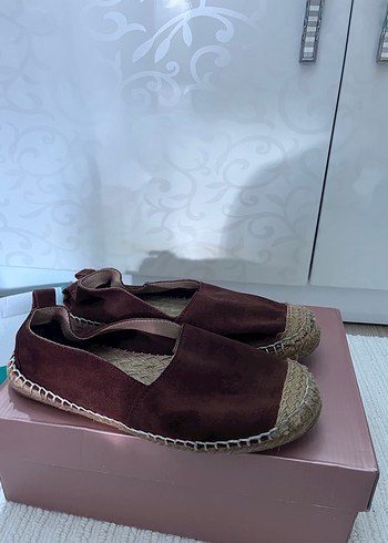 Kahverengi Süet Kadın Dolgu Topuk Espadril - Görsel 3