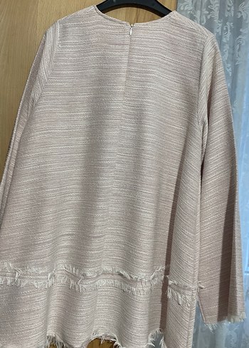 Kadın Bej Uzun Kollu Salaş Tunik - Görsel 3