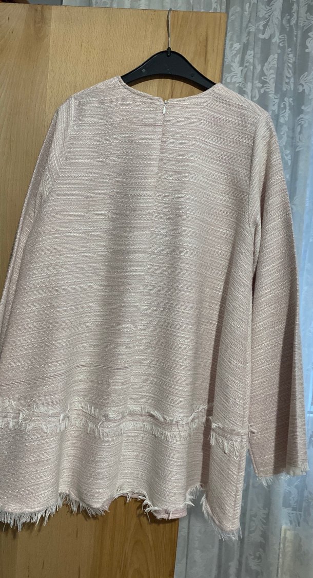 Kadın Bej Uzun Kollu Salaş Tunik - Görsel 3