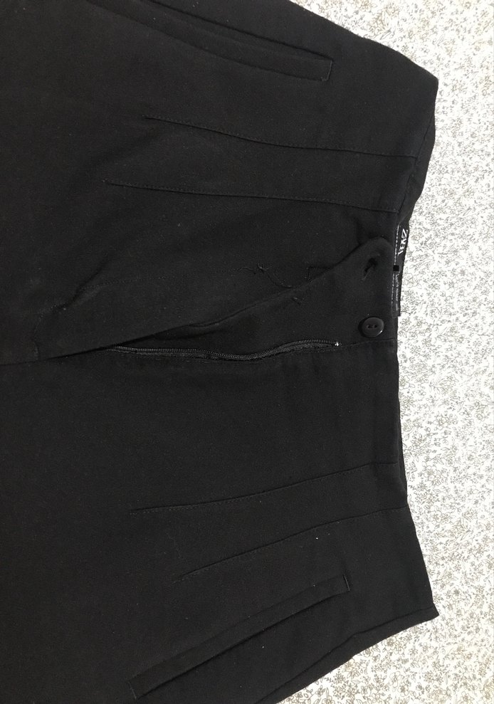 Kadın Siyah Midi Kumaş Pantolon - Görsel 2