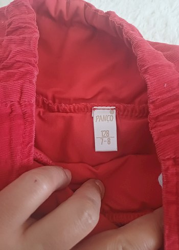 5 Yaş Beden kırmızı Renk Kız Çocuk Kırmızı Fırfırlı Etek