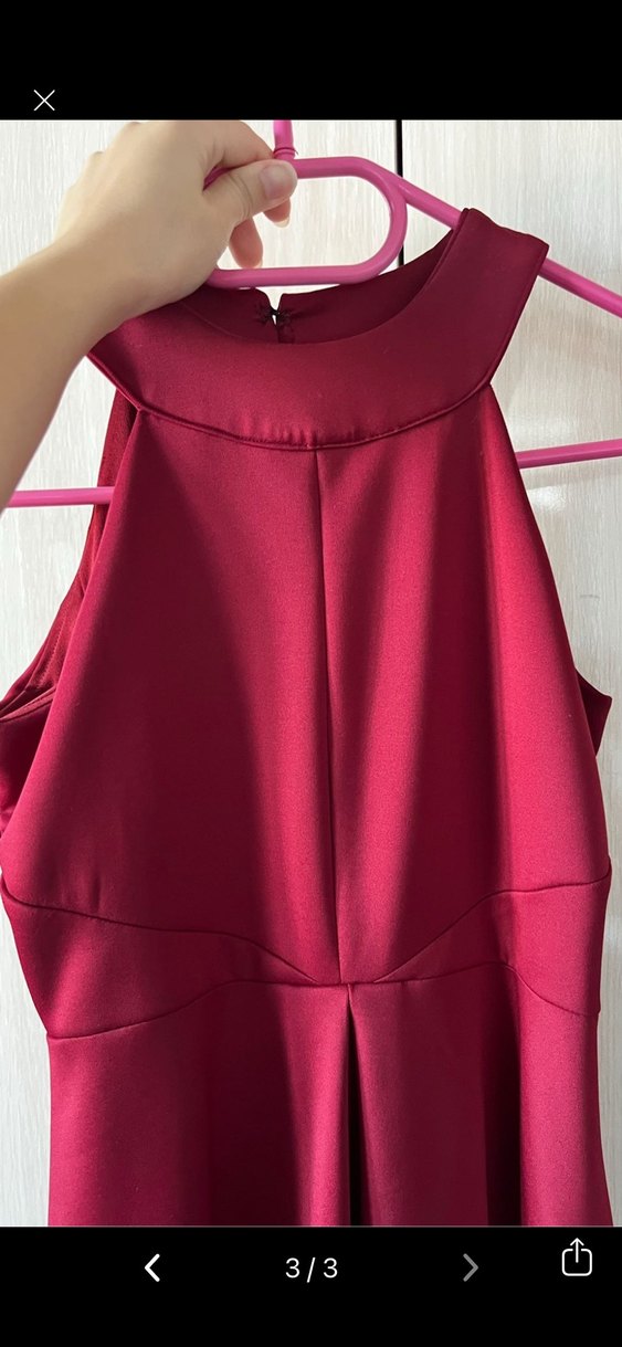 Özel Dikim Bordo Mini Elbise - Görsel 5