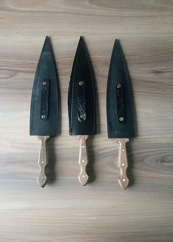 Bej Saplı Bıçak Seti ve Kılıfları - Görsel 6