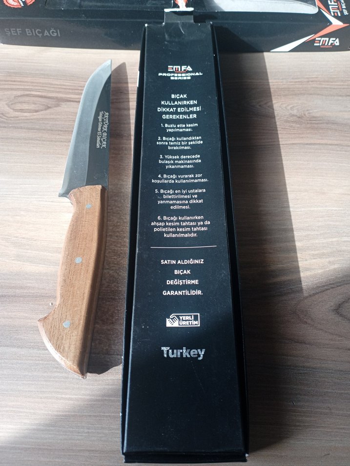 EMFA 2'li Kahverengi Saplı Bıçak Seti - Görsel 5