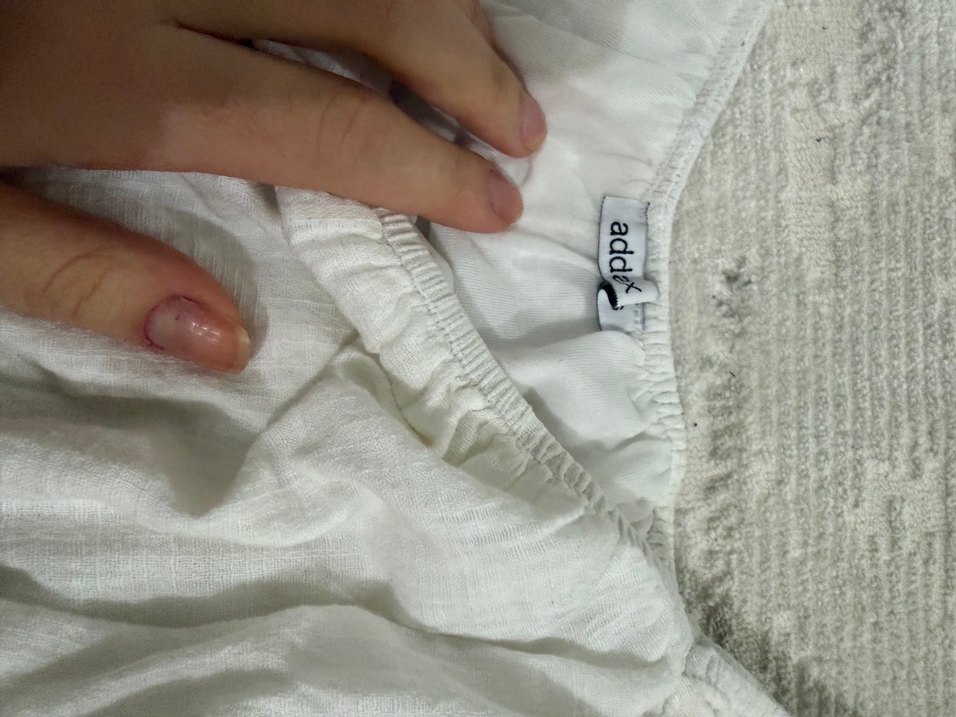 Kadın Beyaz Keten Fırfırlı Bohem Bluz - Görsel 2