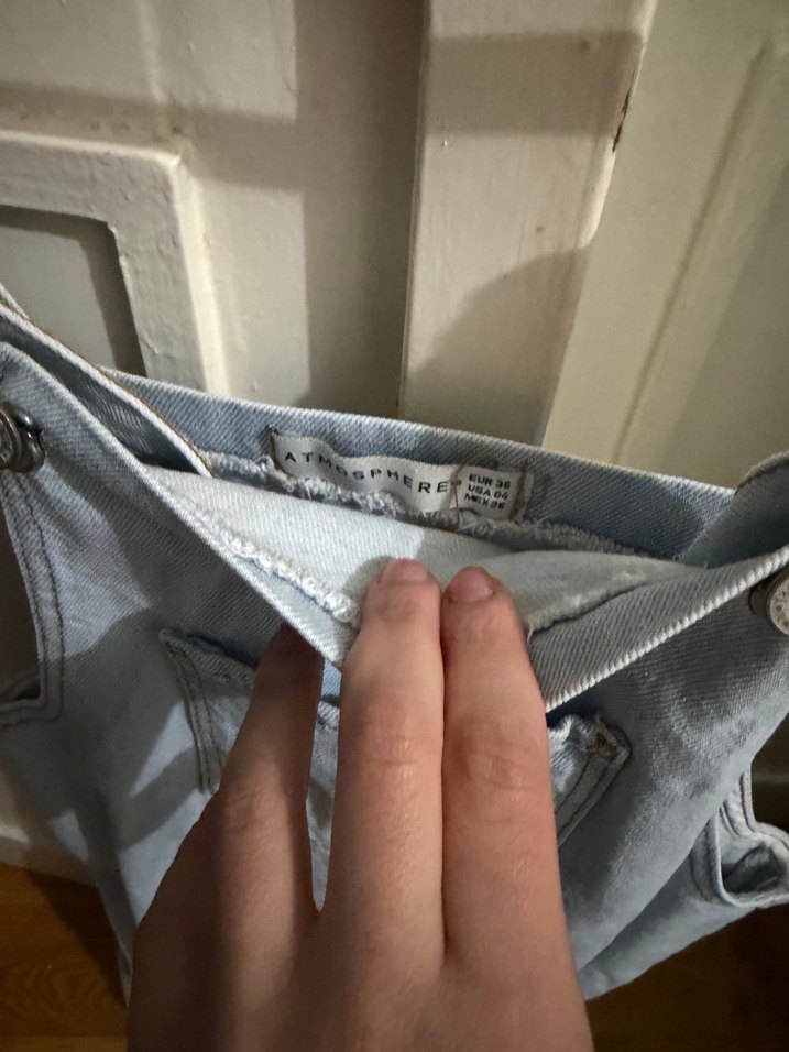 Kadın Mavi Denim Askılı Midi Tulum - Görsel 2