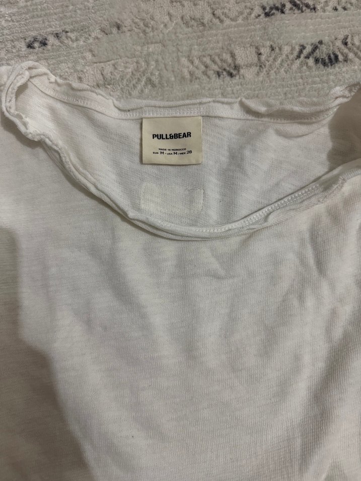 Kadın Beyaz Keten Uzun Kollu Basic Kazak - Görsel 2