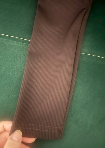 Kahverengi Kemerli Kadın Kumaş Pantolon - Görsel 2