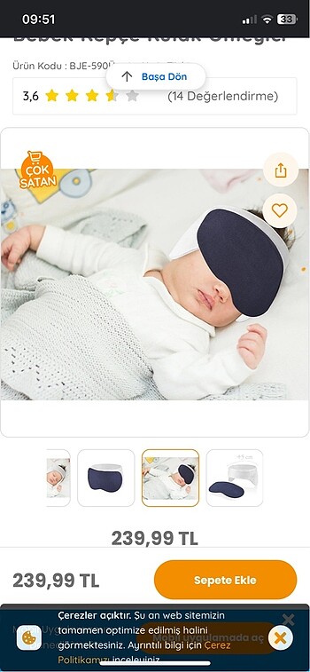 Bebek Kepçe Kulak Önleyici - Görsel 3