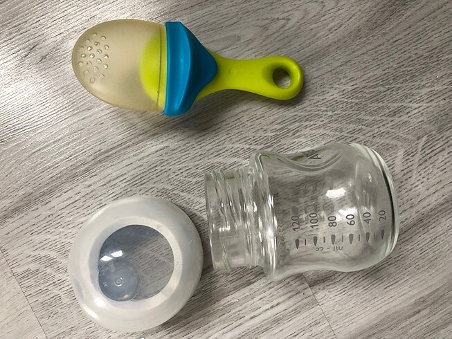 Hediyeli avent göğüs kalkanı &cam biberon ve meyve sebze filesi - Görsel 2