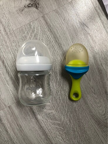 Hediyeli avent göğüs kalkanı &cam biberon ve meyve sebze filesi - Görsel 3