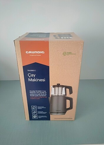 Grundig TM 6960 C Teanox 4 kat dayanıklı cam demlikli cay makine