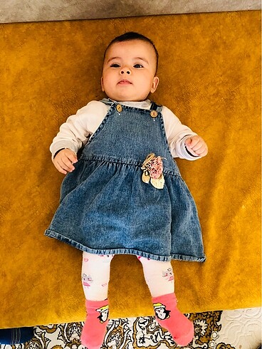 3-6 Ay Beden Kot bebek elbisesi