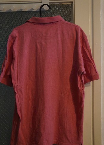 Kısa Kollu Pembe Pamuklu Polo Tişört - Görsel 2