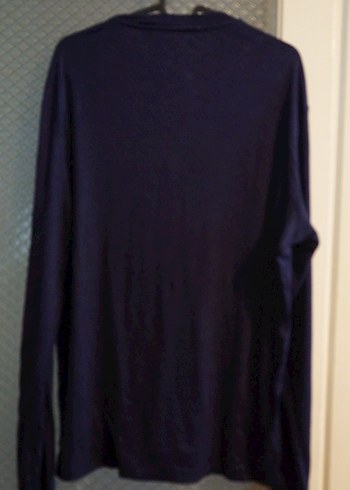 AJ Düğmeli Lacivert Likralı Uzun Kollu - Görsel 2