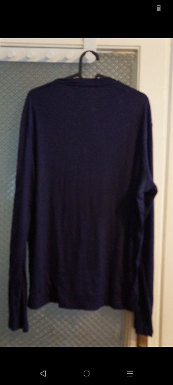 AJ Düğmeli Lacivert Likralı Uzun Kollu - Görsel 2