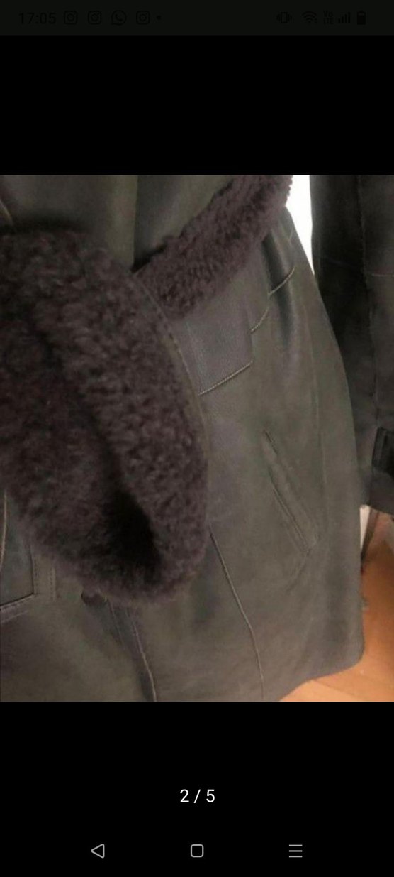 Yves Solomon Süet Deri Kemerli Kadın Kaban - Görsel 2