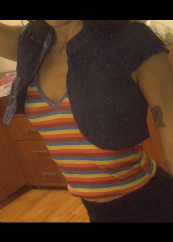 stradivarius y2k yelek bolero cepken - Görsel 4