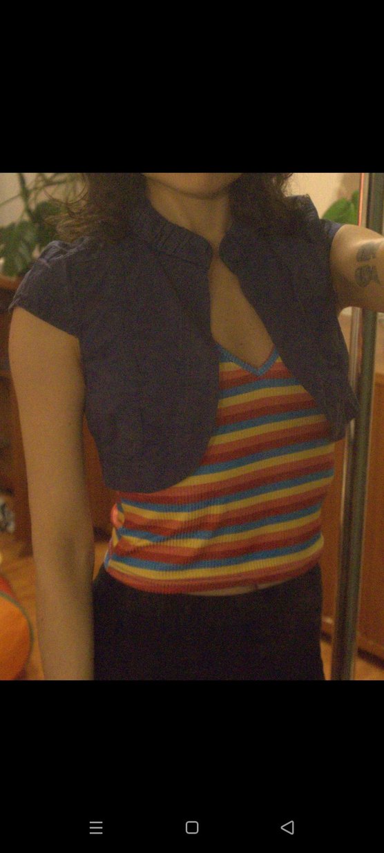 stradivarius y2k yelek bolero cepken - Görsel 3