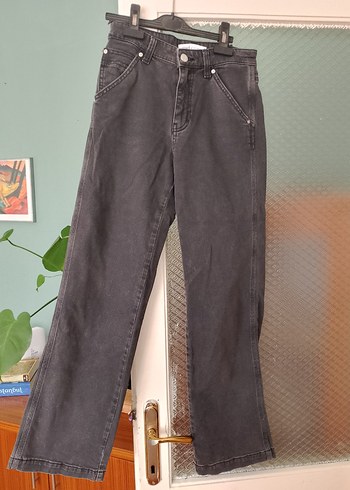 Kadın Antrasit Bootcut Kot Pantolon