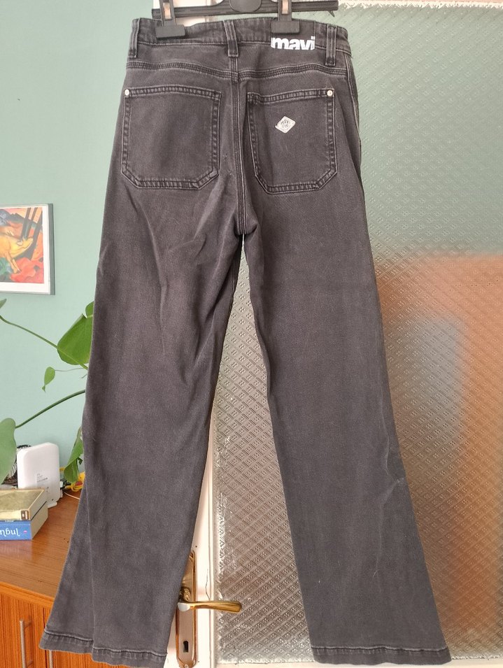 Kadın Antrasit Bootcut Kot Pantolon - Görsel 2