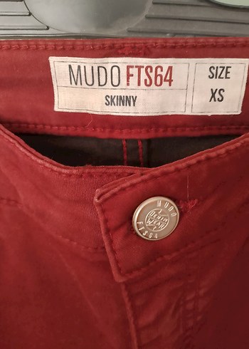 xs Beden Kadın Bordo Kumaş Skinny Pantolon