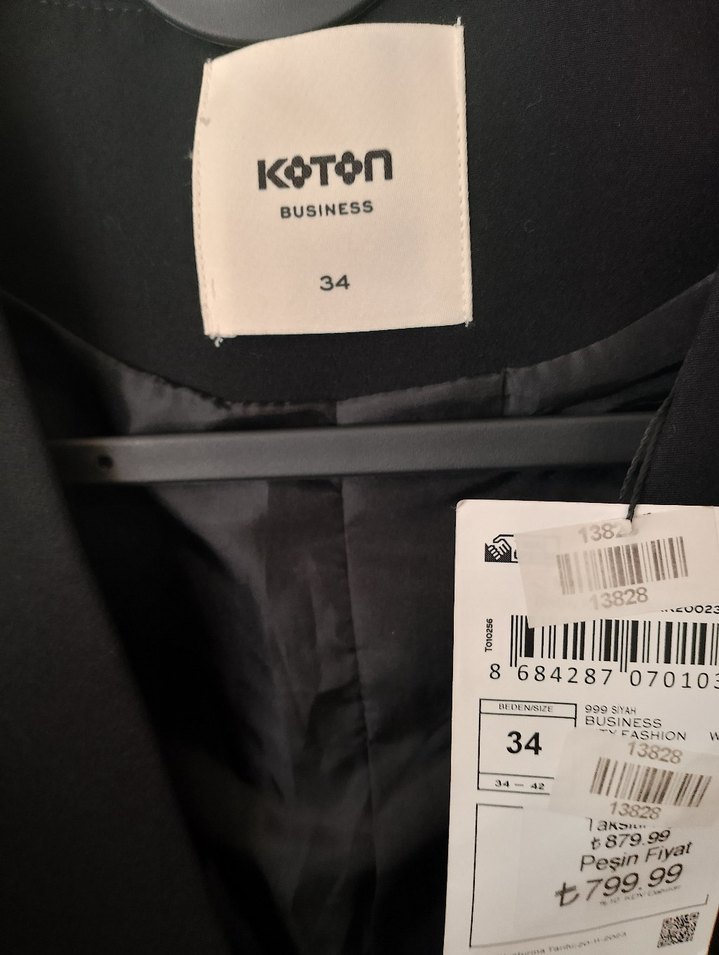 Kadın Düğmeli Siyah Business Yelek - Görsel 3