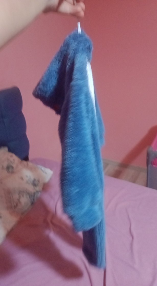 Mavi Peluş Bebek Tulumu - Görsel 4