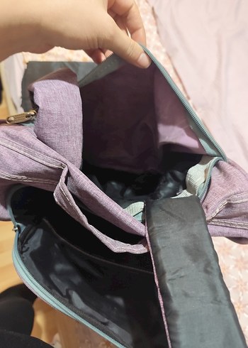 Mor Bebek Çantası Çok Bölmeli - Görsel 4
