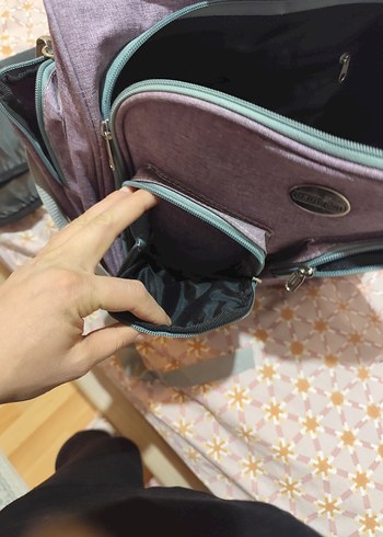 Mor Bebek Çantası Çok Bölmeli - Görsel 7