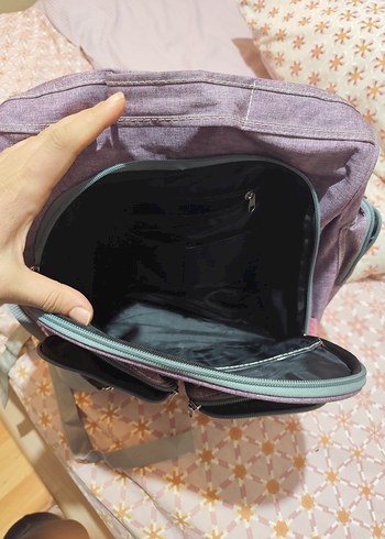 Mor Bebek Çantası Çok Bölmeli - Görsel 8