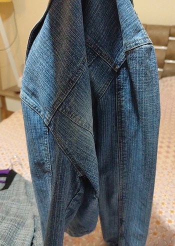 Düğmeli Mavi Denim Kadın Ceket - Görsel 3