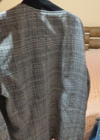 Gri Midi DüğmeliCeket - Görsel 2